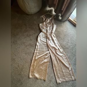 Womens satin neutral jumpsuit